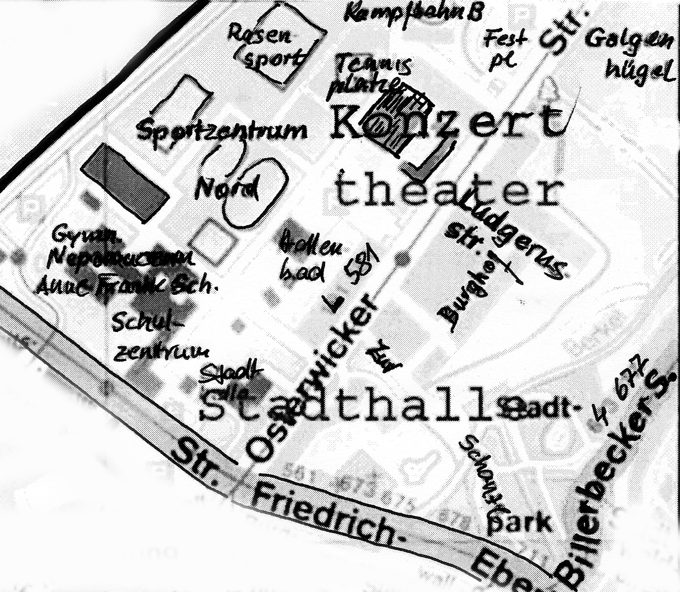 Stadtplan Coesfeld